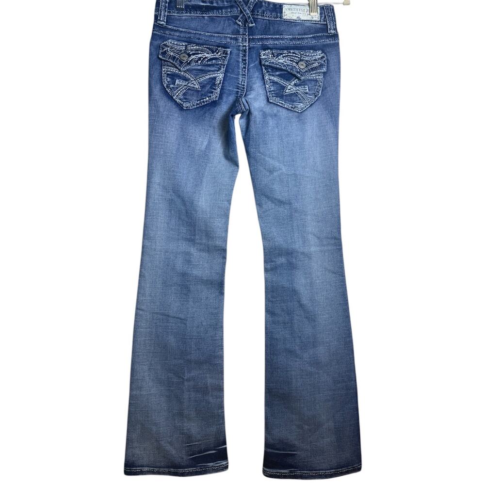 AMETHYST Y2K Style Low Rise Flare Denim Jeans w/ Stretch, Size 5 - Picture 11 of 11
